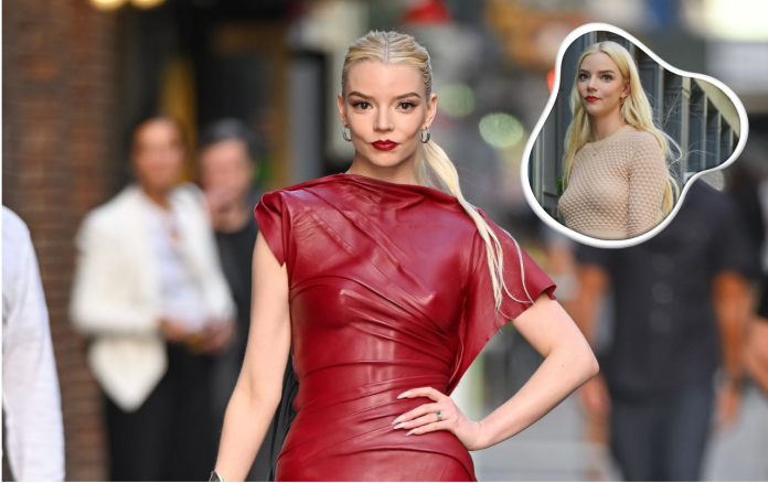 Anya Taylor-Joy Flaunts Bold Lace-Up Leather Corset Dress on 'Late Show'