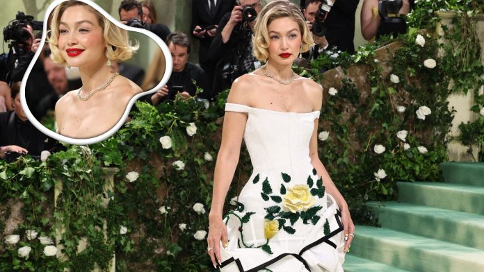 Gigi Hadid Blossoming Thom Browne Gown at 2024 Met Gala