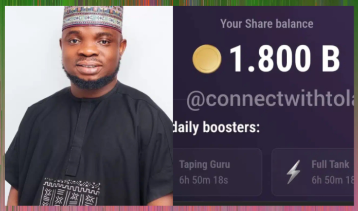 Nigerian Man Display 1.8 Billion TapSwap Balance