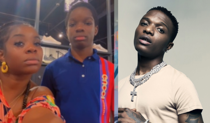 “He inherits steeze from his papa” -Fans React Enthusiastically as Wizkid Sends His Son Boluwatife to Shop at Zlatan Ibile's Fashion Store (Video)