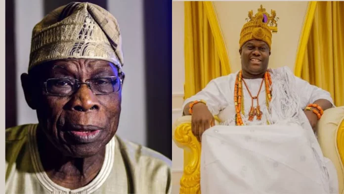 Chivido 2024: Former President Olusegun Obasanjo And Ooni Of Ife Live At Davido And Chioma's Wedding Venue