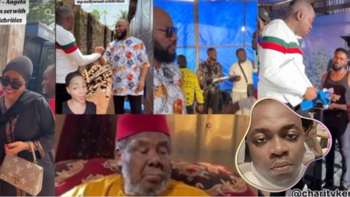 Regina Daniels, Yul, Pete Edochie On New Movie Set Sparks Social Media Buzz