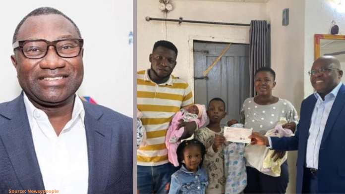 Femi Otedola Donates N5 Million to Quadruplet Family in Need