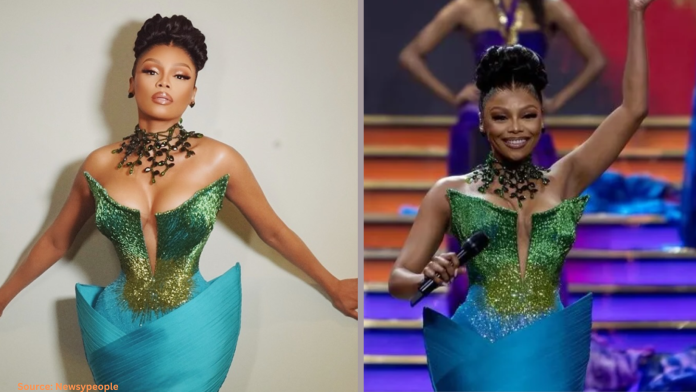 Veekee James Unveils Stunning Dress For Bonang Matheba At Miss SA