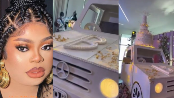 Bobrisky Celebrates 33rd Birthday with Lavish Car-Shaped Cake